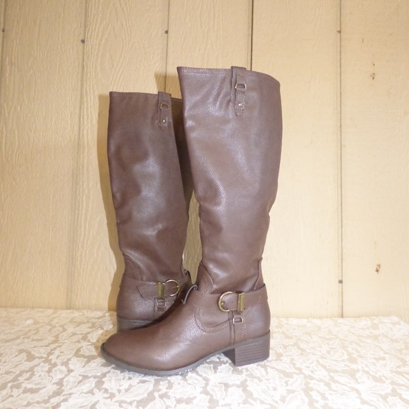 synthetic riding boots